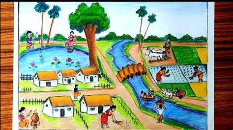Village Life illustrations .